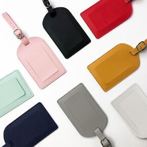 8 PCS Luggage Tags Faux Leather for Suitcases Travel，Bag Labels with Protection，Leather Luggage Tag，Luggage Tags for Suitcases TSA Approved，Applicable with All Kinds of Luggage Bags