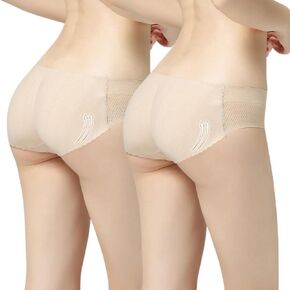 Aimery women 2pcs Seamless Butt Lifter Shapewear Padded Booty Pads Control Panties Hip Enhancer Underwear Body Shape Panty