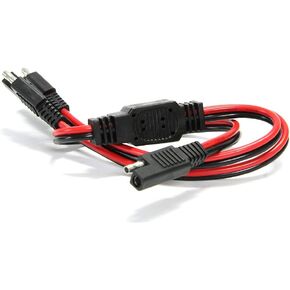 A ABIGAIL 1.6FT 2-Way Splitter SAE Connector SAE Y Splitter Battery Charging Cables 1 to 2 SAE Connector Power Charger Adapter 16AWG for Camp Trailer Solar Panels Battery