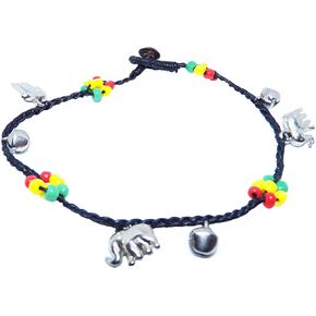 PTN Elephant Anklet Rasta Flower Jamaican Ankle Bracelet Jewelry (AK0023)