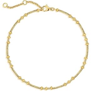 WEARON الذهب الكاحل أساور للنساء 18K مطلية بالذهب خلخال شقة مارينر صندوق كابل حبة ثعبان فيجارو الكوبي بار مشبك ورق ربط سلسلة خلخال in Kuwait