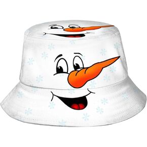 Christmas Snowflake Bucket Hat Fisherman Hats Beach Cap Sun Hat for Men Women Adults