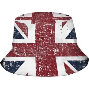 Union Jack Bucket Hat for Men Women Fashion Outdoor British Flag Sun Hat Packable Hat Caps