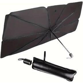 Foldable Car Windshield Sunshade Umbrella, 55'' x 31'', UV Protection, Car Sun Shade Foldable Universal Sunshade Umbrella, Sunshade for Car Front Window Block UV Rays and Heat for Auto Sedan