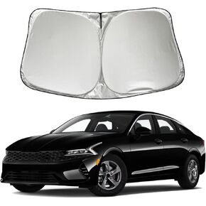 Car Windshield Sun Shade Sunshade Compatible with Kia Soul 2025 2024-2010 Forte 2019-2024 GT Line X Accessories, Foldable Car Front Window Sun Shield Visor