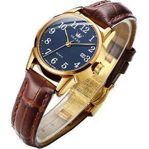 OLEVS Women Leather Watch Analog Ladies Quartz Watches Luxury Dress Watch for Small Wrists Waterproof Watches for Women Date Day Watch Reloj para Mujer