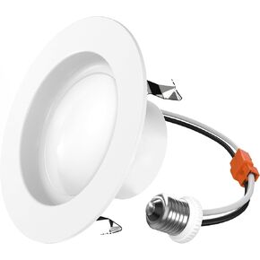 Sunco 24 Pack 5CCT LED Recessed 4 Inch, 3000K/4000K/5000K/6000K/6500K Selectable, Dimmable Can Lights, Smooth Trim, 11W=60W, 660LM, Damp Rated, Retrofit Installation - UL Certified