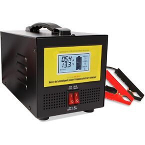 0-20 Amp 12V24V Heavy Duty Car Battery Charger Automotive Heavy Duty Auto Shutoff, Manual Repair Pure Copper Coil for Car SUV Truck,RV,Boat, Lawn Mower Marine Batteries with Cable Length 8.8FT+7.8FT