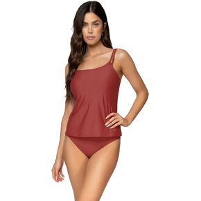 Sunsets Taylor Tankini Swim Top, Tuscan Red, 32DD