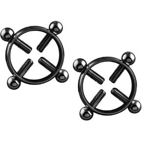 Stainless Steel Nipple Ring Clip for Women Non-Piercing Adjustable Body Clips Jewelry