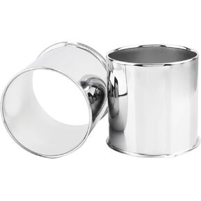 2Pcs 4.25inch Trailer Wheel Center Cap Push Through 4.25" Bore 4.27" Tall Open End Hub Cap for Truck SUV RV Wheel Rim, Chrome Wheel Cover