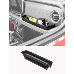 Savadicar Grab Bar Tray Compatible with 2024 2025 Jeep Wrangler JL JLU 4xe & Gladiator JT, Passenger Side GrabTray Storage Organizer, Interior Accessories, Black