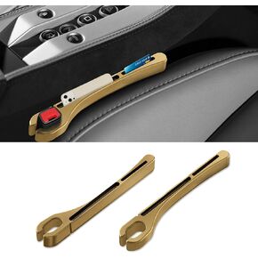 2PCS Car Seat Gap Filler Organizer with Phone Holder, Car Seat Side Gap Filler, Car Seat Gap Organizer for Prevent Falling, Universal Car Accessories Car Seat Gap Filler for Most Cars (Black)