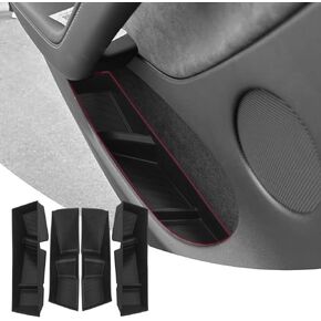 Naibeve for 2024 Tesla Cybertruck Door Side Storage Box 4 PCS Front and Rear Door Tray Organizer for Tesla Cybertruck Door Slot Tray Mats Interior Accessories Fit for Tesla Cybertruck 2024