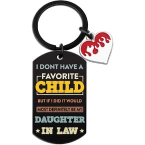 Stocking Stuffers Mothers Birthday Gifts for Daughter In Law Mother's Day Gifts for Daughter In Law Happy Christmas Keychain For Daughter In Law Jewelry from Mother In Law/Father Stocking Stuffers