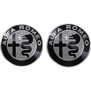 GTAM Modified car Front and Rear Micro-Chapter Decorative Stickers Black and White for Alfa Romeo Giulia Stelvio 4c car Exterior Accessories (Giulia/Stelvio)