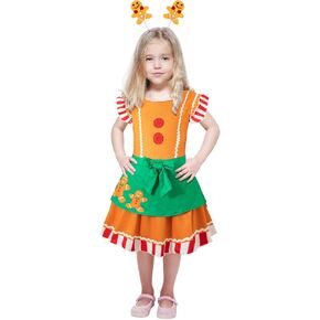 Gingerbread Girl Christmas Gingerbread Girl Dress+DIY Gingerbread Headband