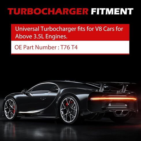 شاحن توربيني متوافق مع T04E T3/T4 0.57 A/R 48.1 TRIM 400+HP Boost Stage III شاحن 1.5L-2.5L المحرك يستبدل الجزء in Kuwait