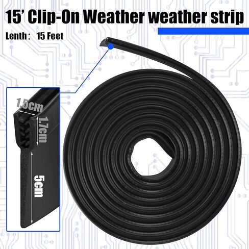 RV Slide Out Seal 2.6 Inch Wiper Clip on Weather Stripping Rubber RV Wiper Seal Door Window Channel Seal Mounts Black Clip on Seal for Windows Doors Truck Cargo Seam Protecting (15 ft) in Saudi Arabia