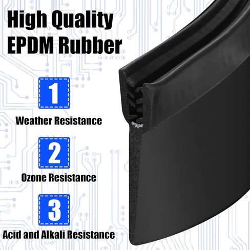 RV Slide Out Seal 2.6 Inch Wiper Clip on Weather Stripping Rubber RV Wiper Seal Door Window Channel Seal Mounts Black Clip on Seal for Windows Doors Truck Cargo Seam Protecting (15 ft) in Saudi Arabia