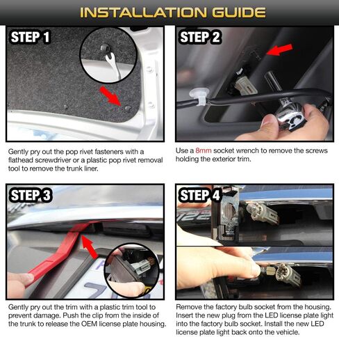 مصباح لوحة ترخيص LED كامل من VIPMOTOZ متوافق مع Nissan Altima Maxima Murano Rogue Select Sentra Versa Note Pathfinder Quest Infiniti JX35 QX56 QX60 QX80، مصباح علامة بيضاء 6000K = in Kuwait