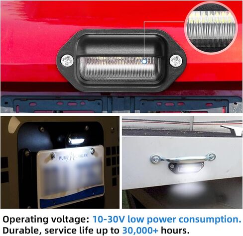 Kewucn 2 PCS 12-24V License Plate LED Light, Waterproof 6 LED License Plate Lamp Taillight for RV Camper Truck SUV Trailer Van, Step Courtesy Lights, Dome Cargo Lights or Under Hood Lights (Blue) in Kuwait