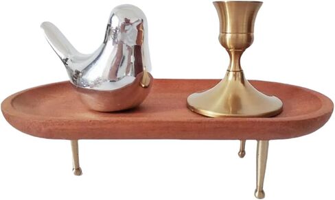 Wooden Key Trays Decorative, Key Tray for Entryway Table, Jewelry Organizer, Elegant Decorative Tray Storage Trays Brass Feet in Saudi Arabia