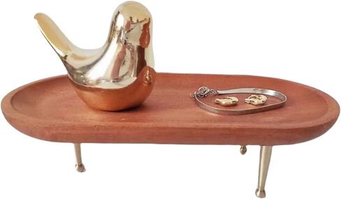 Wooden Key Trays Decorative, Key Tray for Entryway Table, Jewelry Organizer, Elegant Decorative Tray Storage Trays Brass Feet in Saudi Arabia