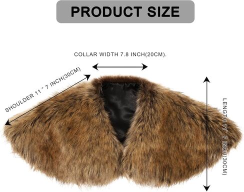 Men's Viking Faux Fur Curved Collar Mantle Shawl Warp Medieval Renaissance Style Cosplay Halloween Warrior Costume Accessory in Saudi Arabia