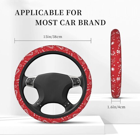 Halloween Spider Webs Steering Wheel Covers Universal 15 Inch Car Wheel Cover,Anti-Slip Breathable Car Accessories Protector Fit for Trucks,Sedans,SUVs,Vans in Saudi Arabia