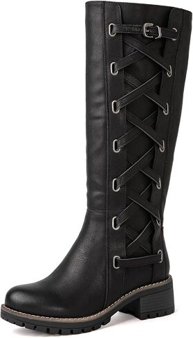 أحذية GLOBALWIN النسائية برباط خلفي للخريف والشتاء، أحذية طويلة للركبة للنساء in Saudi Arabia