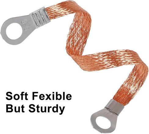 10pcs 10mm Wide 6 Square Meters 200MM Ground Straps 7.87 inch Engine Strap Kit Universal Automotive Copper Automotive Grounding Strap Wire Connectors Braided with Terminals Plugs 200mm for Most Cars in Saudi Arabia
