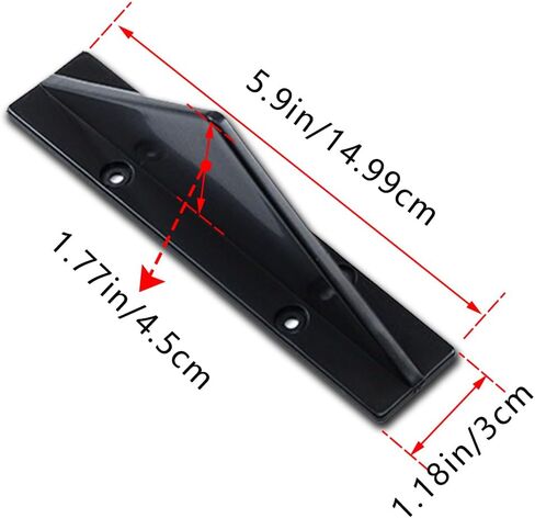 4pcs Car Lower Bumper Lip Diffuser, Rear Splitter Lip Wing with Screw, Anti-Crash Accessories Spoiler Fin Protector,Universal Auto Decoration for Car SUV Truck (A Black) in Kuwait