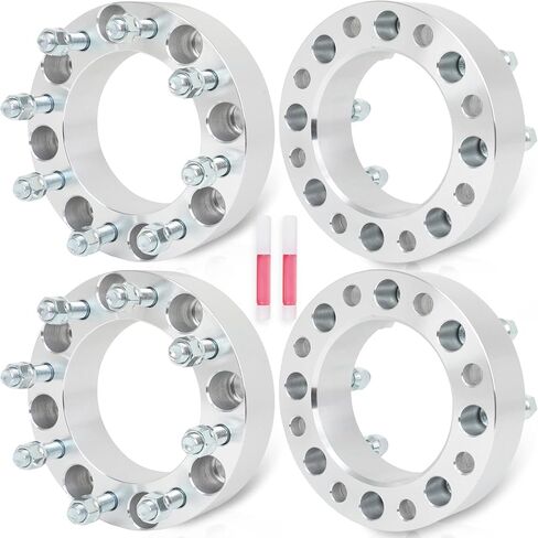 ECCPP 4PCS 8x170 to 8x6.5 Wheel Adapters Lug Centric 2" 8 Lug 14x1.5 126mm hub bore Compatible with for F-250 Super Duty 2003-2022 for F-350 2003-2009 2011-2016 in Saudi Arabia