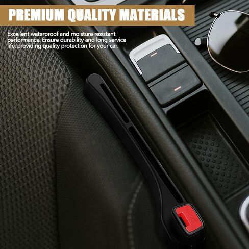 2PCS Car Seat Gap Filler Organizer with Phone Holder, Car Seat Side Gap Filler, Car Seat Gap Organizer for Prevent Falling, Universal Car Accessories Car Seat Gap Filler for Most Cars (Black) in Kuwait