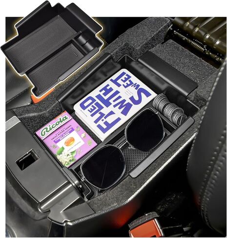 Center Console Organizer Tray Compatible with Ford Explorer 2012 2013 2014 2015 2016 2017 2018 2019 Accessories, Armrest Box Secondary Insert Tray Coins Holder Storage Compartment, Black Trim in Saudi Arabia