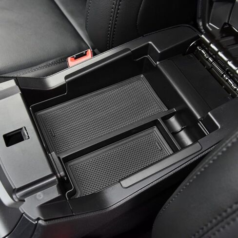 Center Console Organizer Tray Compatible with Ford Explorer 2012 2013 2014 2015 2016 2017 2018 2019 Accessories, Armrest Box Secondary Insert Tray Coins Holder Storage Compartment, Black Trim in Saudi Arabia