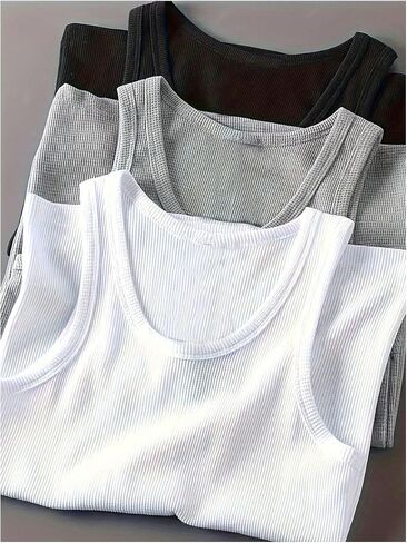 SHENHE Men's 3 Piece Muscle Tank Tops Crew Neck Sleeveless Basic Summer Tops Gym Workout Tanks in Saudi Arabia