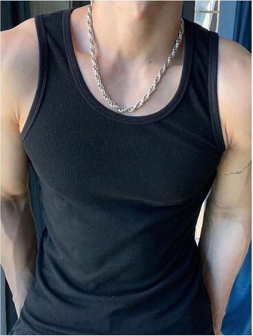 SHENHE Men's 3 Piece Muscle Tank Tops Crew Neck Sleeveless Basic Summer Tops Gym Workout Tanks in Saudi Arabia
