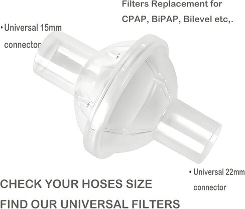 عبوتان من المرشحات المتوافقة مع لوازم CPAP، مرشحات للاستعمال مرة واحدة لتصفية الرطوبة والجسيمات المتسخة، عبوة فردية in Saudi Arabia