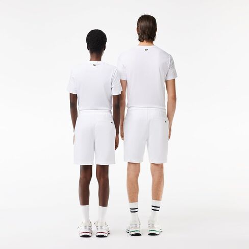 شورت Lacoste للرجال ذو مقاس عادي وخصر قابل للتعديل مع رسمة تمساح متوسطة بالقرب من الجزء السفلي من الساق in Saudi Arabia