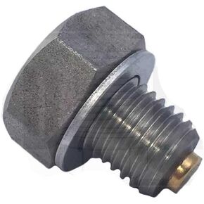 GoldPlug MP12 M10-1.25 Gold Plug Magnetic Drain Plug MP-12-10mm Thread Length, 16mm External Hex, 20mm OAL, uses Extra washers SW-07, Fits Yamaha Grizzly Front Differential