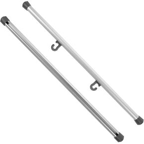 Poster Hanger Frame, 2pcs Aluminum Poster Hanger Hanging Map Hanger Silver Poster Clip Metal Poster Hanger Hanging Rails for Posters Picture Maps 13 Inch