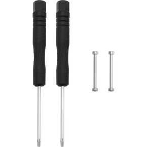 1Set Watch Band Lug Link Pins Repair Kit with 2X Metal Screw Rods 2X Screwdrivers Compatible with Garmin Fenix 7X/7Xpro/6Xpro/5X Plus/3/3 HR, Black