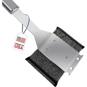 2 Pieces, Grill Brush, Grill Brush Bristle Free, Steam Cleaning, Grill Brush for Outdoor Grill, Safe and Efficient, BBQ Grill Brush, for Cast Iron or Stainless-Steel Grates