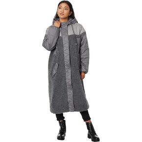 Avec Les Filles Coat Mixed Media Hooded