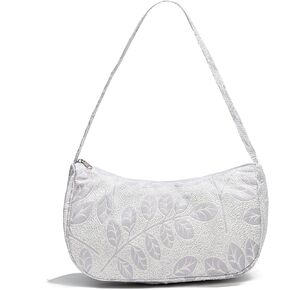 Women Shoulder Handbags Trendy Small Crossbody Bags Prints Hobo Bags with Zipper Crescent Purse For Ladies