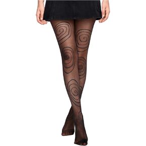 SHENHE Women's Patterned Tights Stockings Sheer Ultra Thin High Waist Pantyhose Stockings