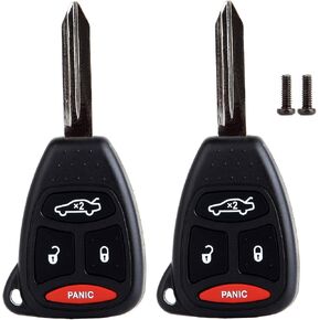ECCPP OHT692713AA 2X Flip Key Fob 4 Buttons Keyless Entry Remot Replacement for Chrysler 300 Aspen Key Remote 300 Car Keys for Dodge Charger Durango for Jeep Commander Grand Cherokee OHT692714A