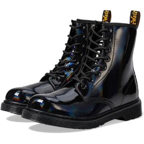 Dr. Martens Kid's Collection 1460 Lace Up Fashion Boot (Big Kid) - Boots for Kids - Leather Lining & Upper Black Rainbow 4 UK (US 5 Big Kid) M